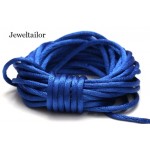 4-20 Metres Cobalt Blue Rattail Silky Satin Cord 2mm ~ Ideal For Kumihimo, Macrame, Braiding & Shamballa Designs ~ Craft Essentials